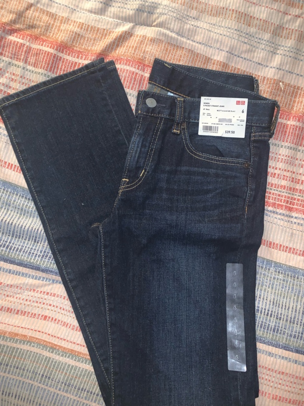 Uniqlo Women’s Straight Dark Indigo Jeans - NWT